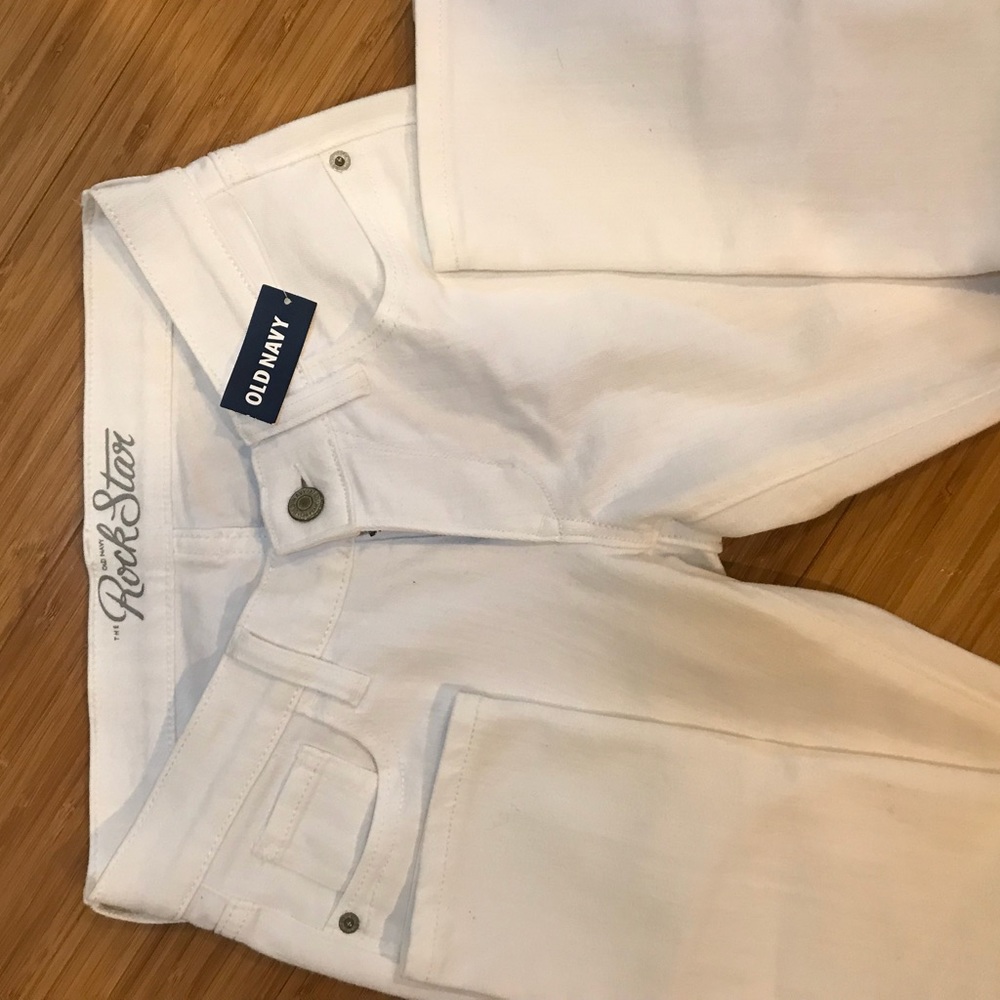 *SOLD* White,Old Navy Rockstar jeans, size 2